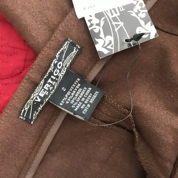 New Vertigo Paris Brown Career Ankle Pants - Picture 6 of 6